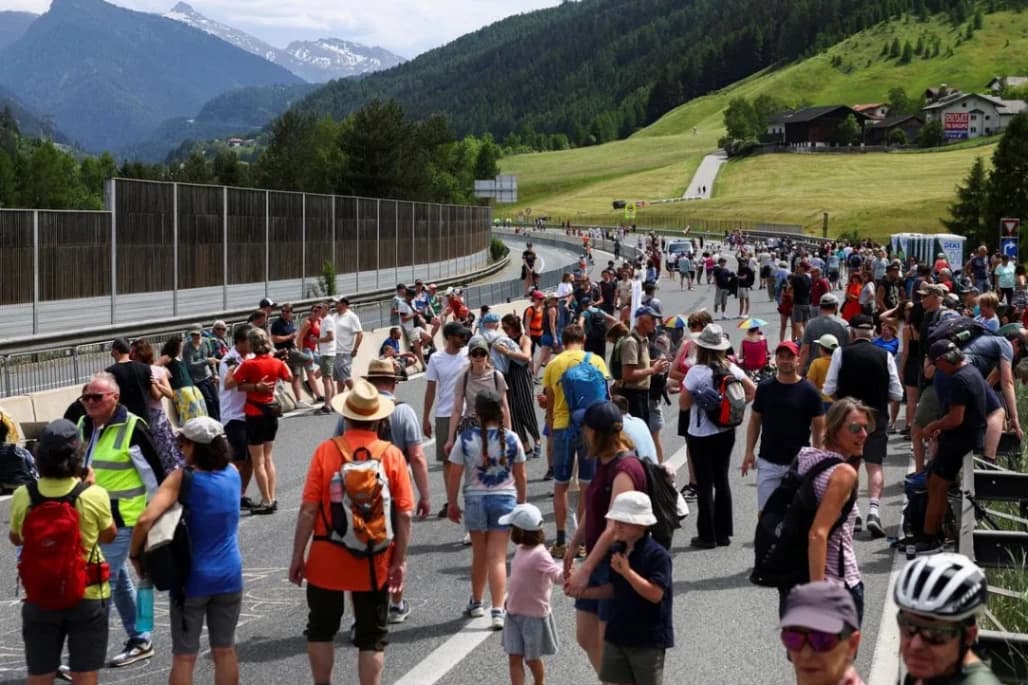 Austrian protesters shut vital motorway connecting Germany to Italy.